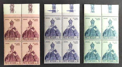 Vatican 1968 Christmas 3 Valori in Quartine MNH** + Envelope First Day BU
