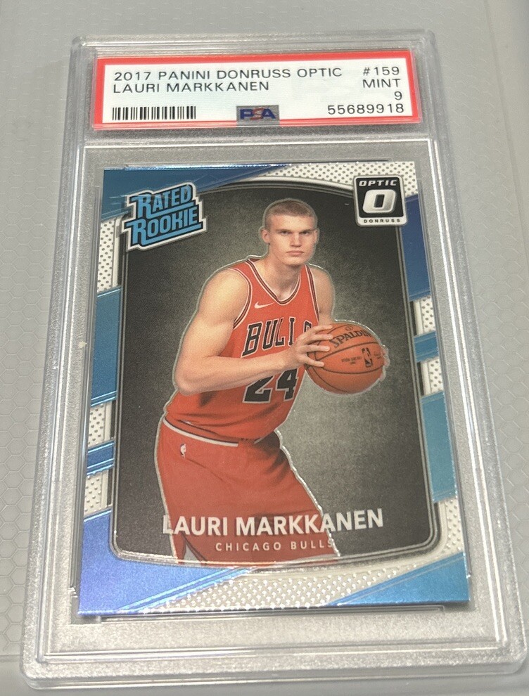 2017-18 Donruss Optic Rated Rookie #159 Lauri Markkanen PSA 9 Chicago Bulls
