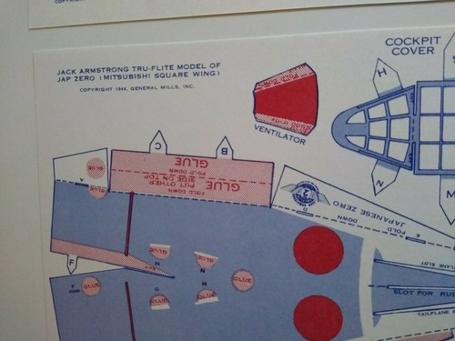 Airplane Toy Jack Armstrong Vintage Tru-Flite Model Japanese Zero GM Cereal - Picture 8 of 10