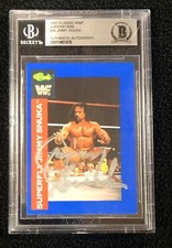 Jimmy Superfly Snuka Signed 1991 Classic WWF Card #95 Beckett Certified