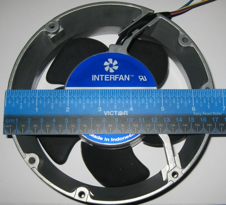 172mm 3350RPM DC Fan 51mm 250CFM 24V PM240-24D 22Watt 0.9A PM240-24D-1751B-2TP - Image 4 of 4