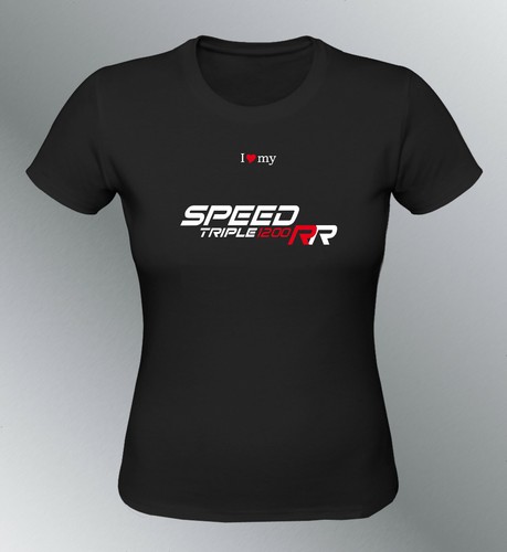T-Shirt Personalisierte Speed Triple 1200 RR S M L XL Damen Motorrad - Picture 2 of 4