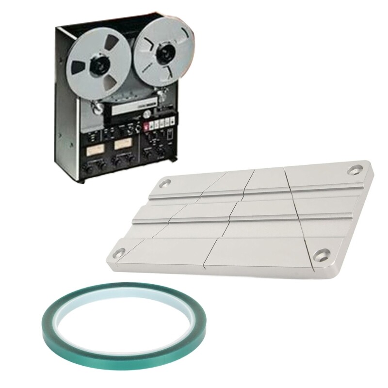 Splicing Block Kit, Reel to Reel 1/4 10 Inch Professional Tape Splicing Block for Revoxsonido 1/4 10 Inch Open Reel to Reel Tape Media