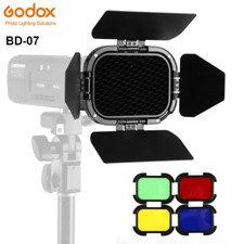 Godox BD-07 Barn Door With Honeycomb Grid 4 Color Filters For AD200 Flash Light