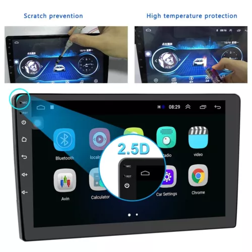 Radio estéreo para automóvil de 10,1"" 2Din Android 13 Apple CarPlay GPS WiFi pantalla táctil reproducción - Imagen 9 de 16