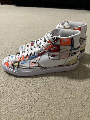 Nike Men's Blazer Mid Patchwork SC4 White Multicolor CI9887-100 Size 10  Offwhite