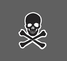 Skull Cross Bones Sticker Waterproof Pirate Death Gift NEW