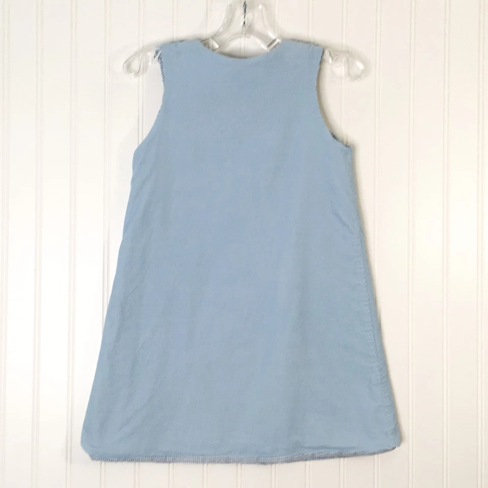 Bailey Boys Girls A-Line Dress Blue White Gingham Giraffe Old Mother Hubbard 5 - Image 3 of 4