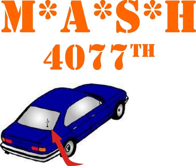 Mash MA S H 4077th WITH A S H US Army Medical Corps Sticker Vehicle 