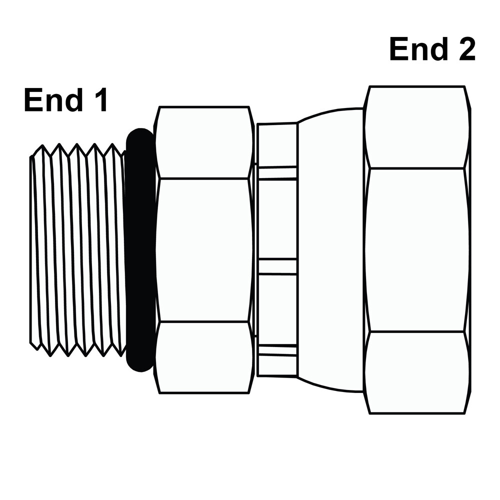 Adattatore SAE 10 Maschio X 3/4 NPT Femmina – Girevole Diritto 6900-10-12