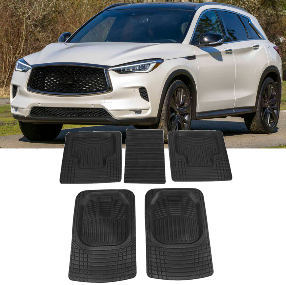 5PCS Full Set Carpets Car Floor Mats XPE NonSlip All Weather For