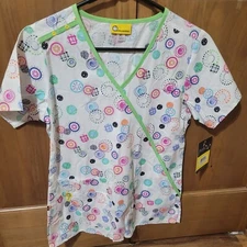 NWT - WONDERWINK BRAND SCRUB TOP  SIZE: X-SMALL