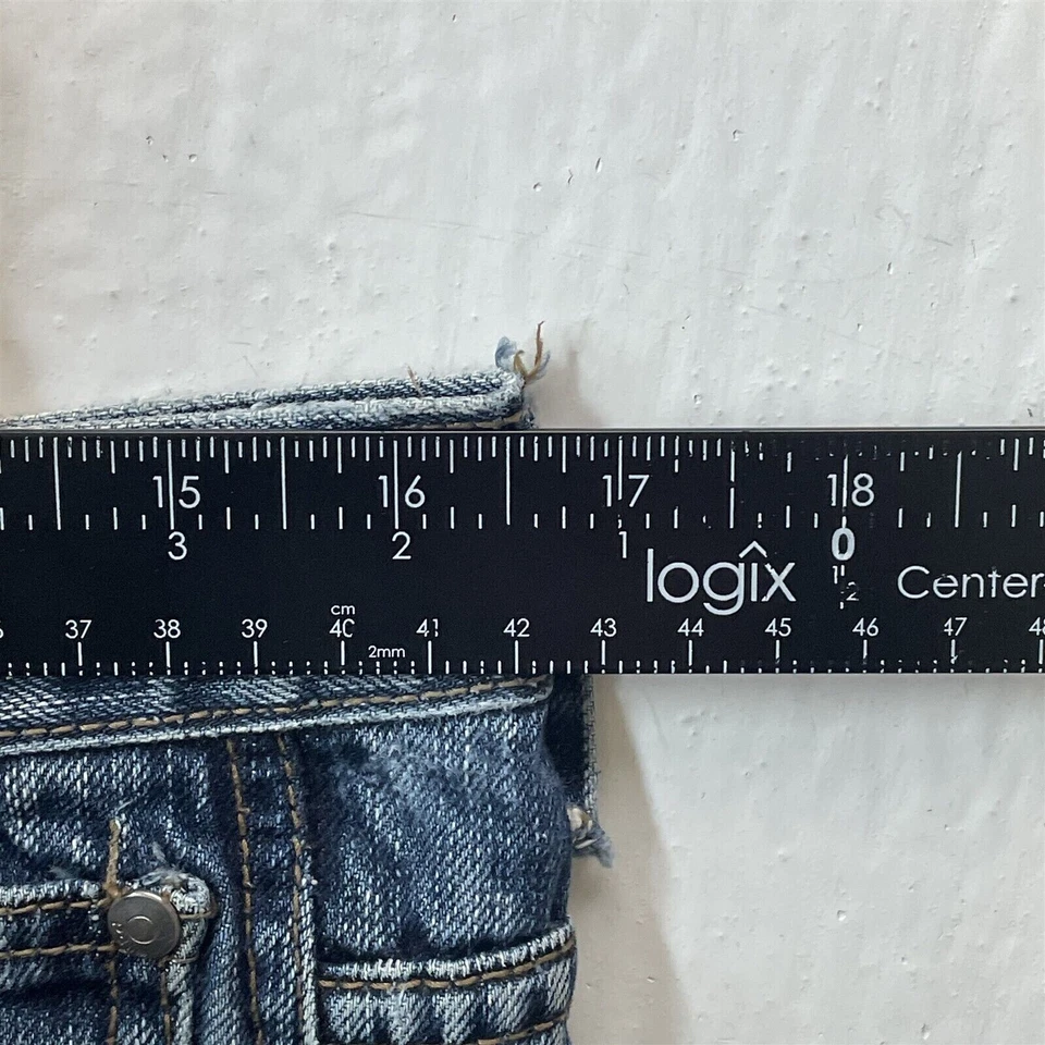 Pantalones de mezclilla oscuros de carpintero desgastados vintage Plugg 32x30 Y2K para hombre Foto 2 de 4