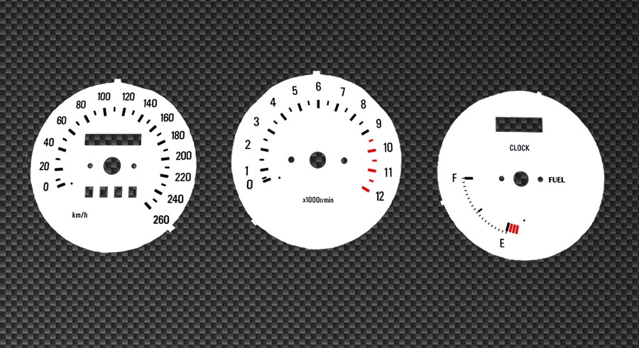 Discos Velocímetro Apto para Yamaha FJ1200 Esferas Tacómetro Gauge Blanco Kit - Imagen 1 de 1