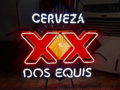 Cerveza XX Dos Equis Beer 24''x20'' Neon Sign Lamp Beer Bar Pub Cave Decor Gift