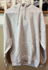 Mens Large Heather Gray Super Soft Pullover Sweatshirt Hoodie Fleece. "NEW"