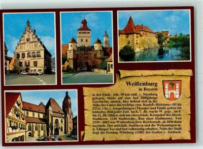 10454420 - 8832 Weissenburg City Hall Ellinger Gate Lake Pond with City Wall St.