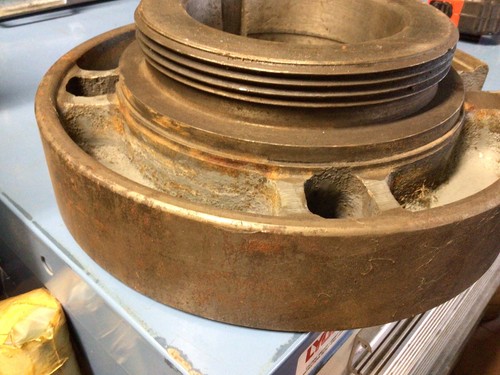 METAL LATHE FACEPLATE WITH L-1 MOUNT , Long Taper 6” Thread, 9.75” Dia - Picture 3 of 9