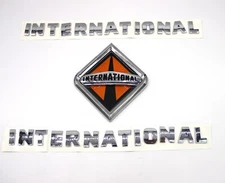 Fits International Badge Emblen with Letters Adhesive Ornament X3