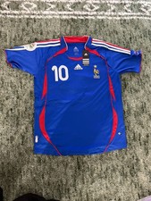 adidas France Zidane #10 Men's Soccer Jersey Blue Official Licensed