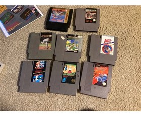 Vintage NES Bundle: Console, 8 Games, Poster, Controller