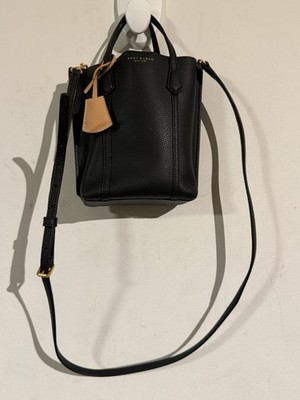 Tory Burch Mini Perry Black Leather Crossbody Bag