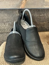 clarks CloudSteppers Sillian Paz Slip-On Loafer Shoes Black Synthetic Nubuck 8