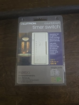 Lutron Countdown Timer Switch Maestro MA-T51H-AL ALMOND NEW