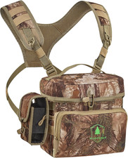 Binocular Harness Chest Pack with Rangefinder Pouch, Bino Harness with Rain