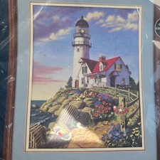 NEW SUNSET Lighthouse Crewel Coastal Retreat Needlepoint Kit 11106 1997