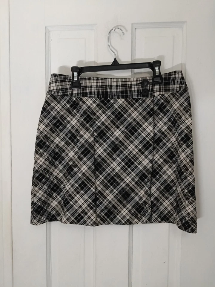 复古 90 年代迷你 Esprit 格子半身裙女学生 5/6 coquette pinterest K — 第 3/4 张图片