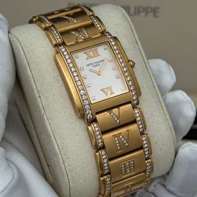 Patek Philippe Twenty 4 White Dial - 18K Gold - 4910/10R-011 - Factory Diamonds