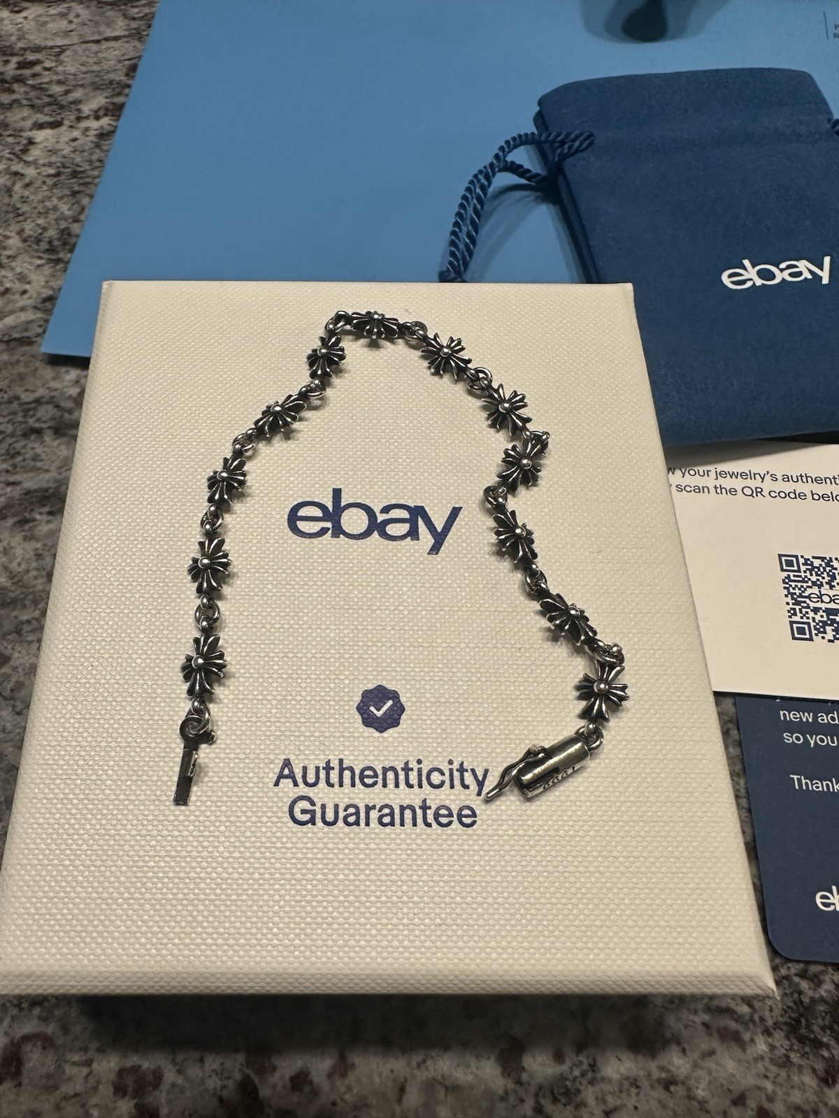 chrome hearts tiny e bracelet Silver Authenticate… - image 2