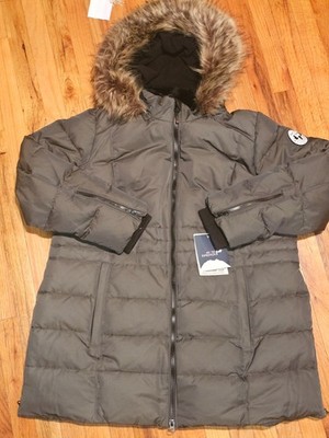 New Arctic Expedition Hydradown Olive Green Puffer Hooded Coat Jacket  IX