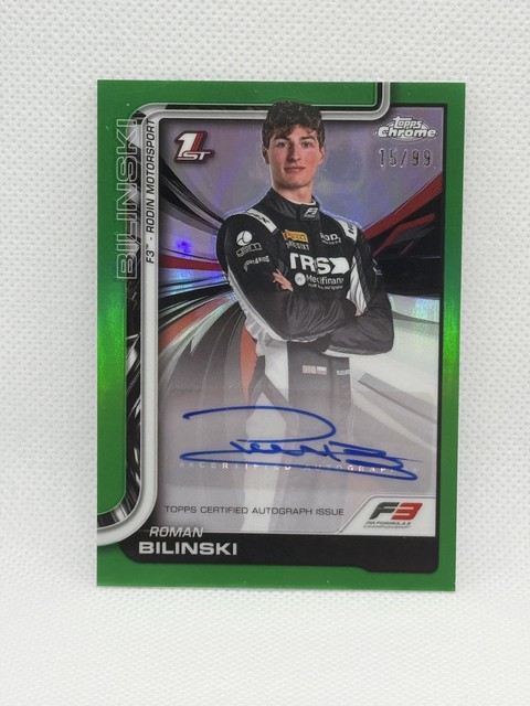2025 Topps Chrome F1 Roman Bilinski Autograph Green Refractor  /99 #CAC-BIL
