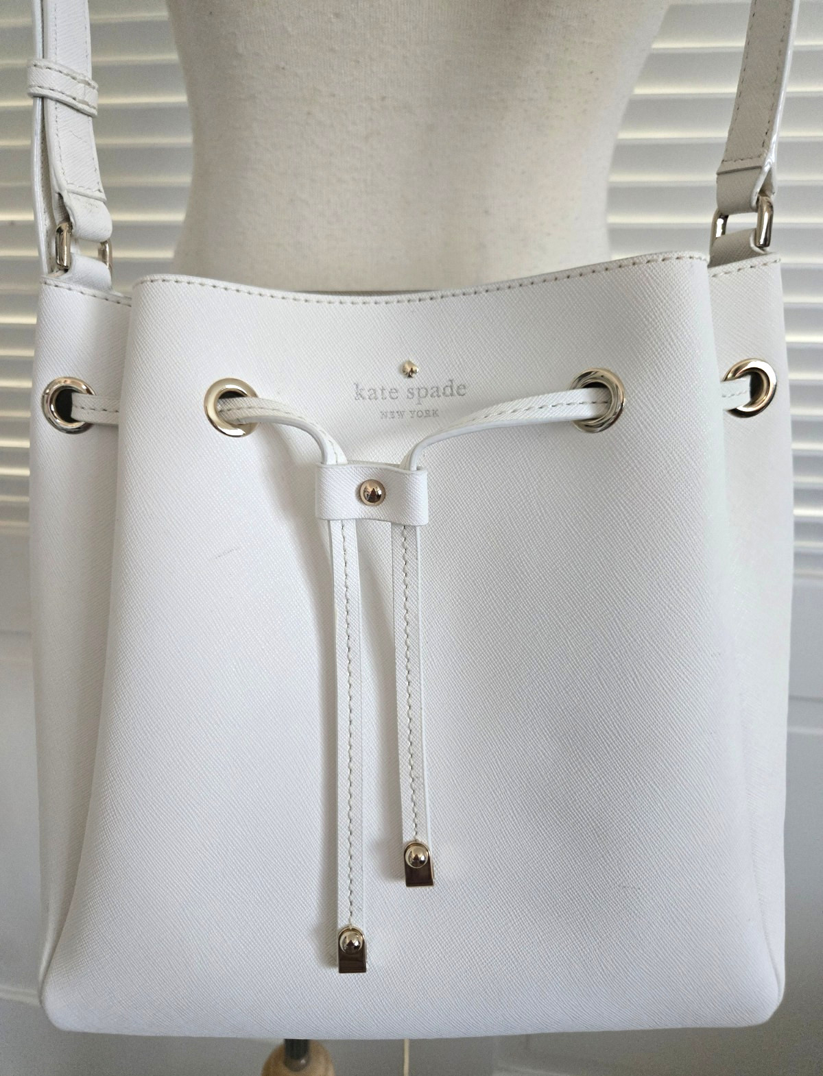 Kate Spade New York Cape Drive Leather Harriet Tote Bag White ~NWT~ W/flaws