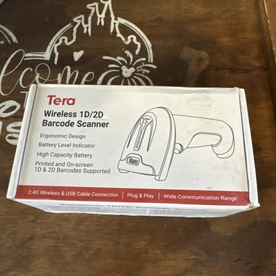 E5.Tera 1D 2D QR Barcode Scanner Wireless / Wired W/Battery Level Indicator 2.4G