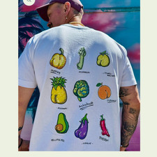 Roger G Arschfrüchte-Shirt T-Shirt Weiß Gr....