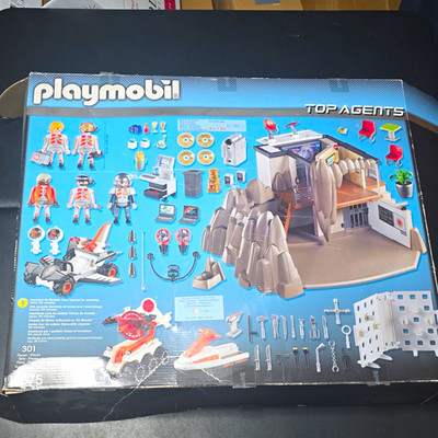 PLAYMOBIL Top Agents Spy Team Secret Base 4875 Set 301 pc Ages 7-12