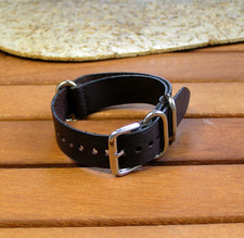 18mm MILITARY WRISTWATCH STRAP GENUINE LEATHER BAND 18 mm HANDMADE WATCH BAND