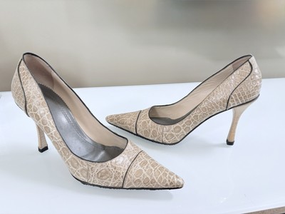 GUCCI X Tom Ford Genuine Alligator Taupe Heels 8.5B