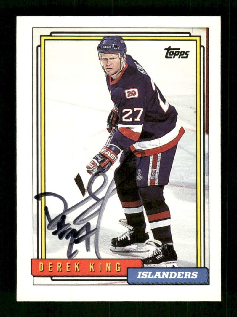 1992-93 Topps  431 Derek King signed auto autograph  BXCP44