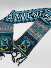 Official Harry Potter Ravenclaw Scarf Blue Grey Stripe Knit Wizarding World WBEI