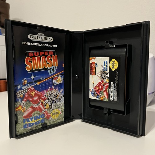 Super Smash TV W/ Case Manual Sega Genesis Tested See Photos