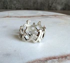 Vintage Paloma Picasso Love and Kisses Ring Sterling Silver Sz US 6.25