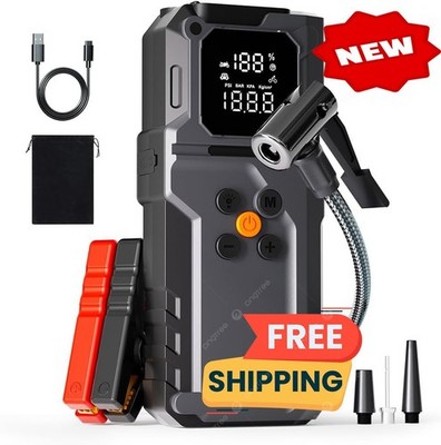Arrancador de batería con compresor de aire, 4000 A (9.0 L gasolina/7.0 L diésel