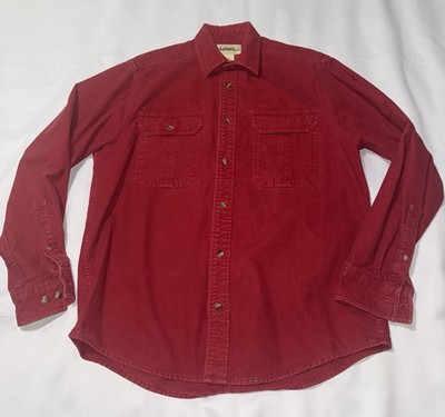 Gander Mountain Shirt Men s M Red Shacket Flannel Outdoor Chore Wear Heavy