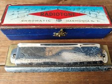 Vintage chromatic harmonica Mancini Radiotone Italy C