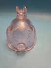  ROSE  Bunny on Basket Mosser Glass Covered Dish TOP ONLY 4" — photo 4