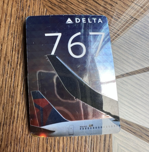 Delta Airlines 767-300ER RARE trading Card Collectible #44
